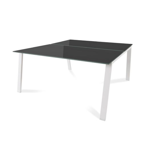 Kit Blanca Mesa 160 x 163 Blanco / Cristal Blanco
