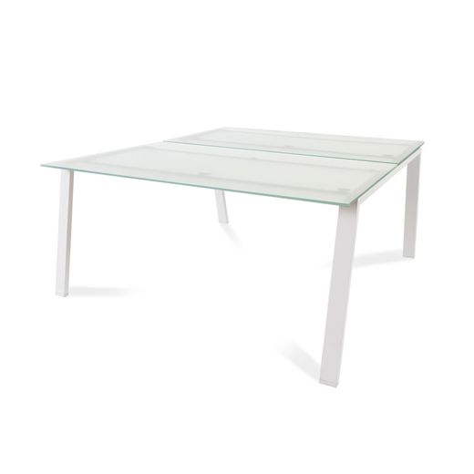 Kit Blanca Mesa 160 x 163 Blanco / Cristal