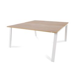 Kit Blanca Mesa 160 x 163 Blanco/ Roble