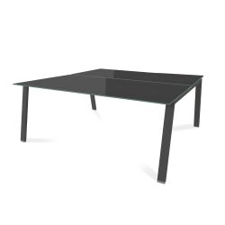 Kit Blanca Mesa 180 x 163 Antracita / Cristal Negro