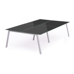 Kit Blanca Mesa 320 x 163 Aluminio / Cristal Negro