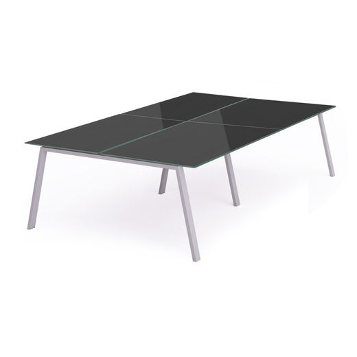 Kit Blanca Mesa 320 x 163 Aluminio / Cristal Negro