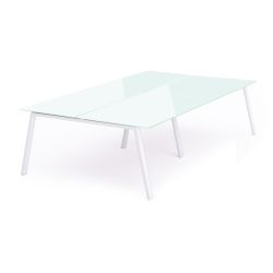 Kit Blanca Mesa 320 x 163 Blanco / Cristal Blanco