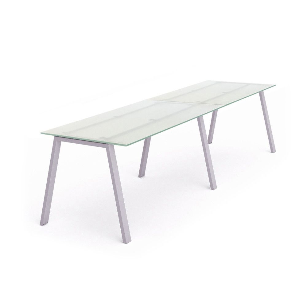 Kit Blanca Mesa 320 x 80 Aluminio / Cristal