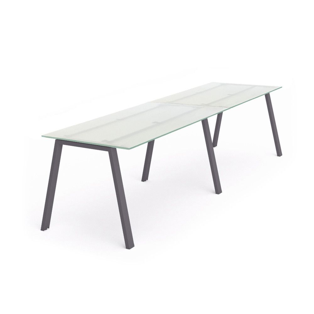 Kit Blanca Mesa 320 x 80 Antracita / Cristal