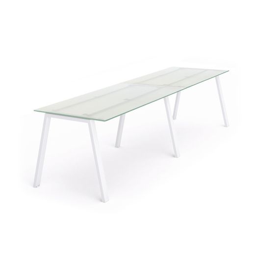 Kit Blanca Mesa 320 x 80 Blanco / Cristal