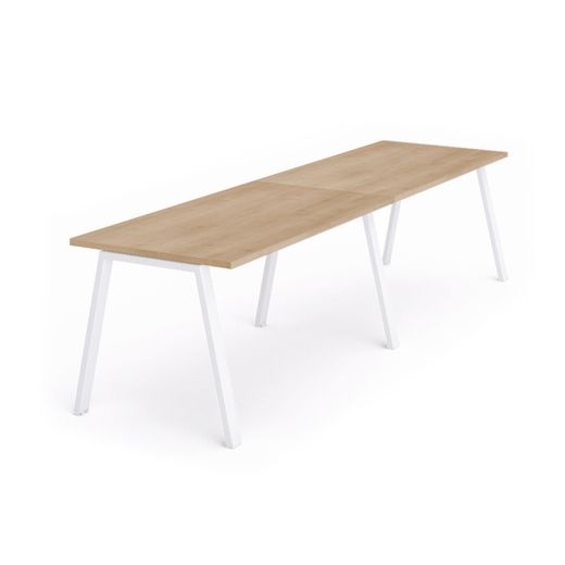 Kit Blanca Mesa 320 x 80 Blanco/ Roble