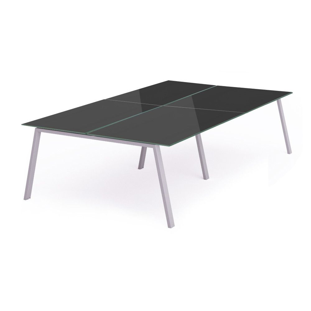 Kit Blanca Mesa 360 x 163 Aluminio / Cristal Blanco