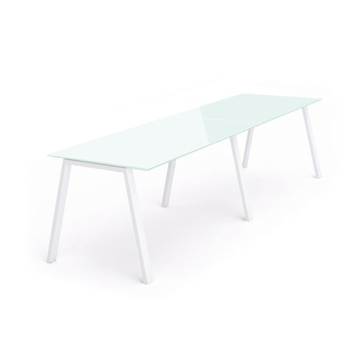 Kit Blanca Mesa 360 x 80 Blanco / Cristal Blanco