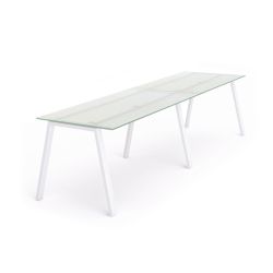 Kit Blanca Mesa 360 x 80 Blanco / Cristal