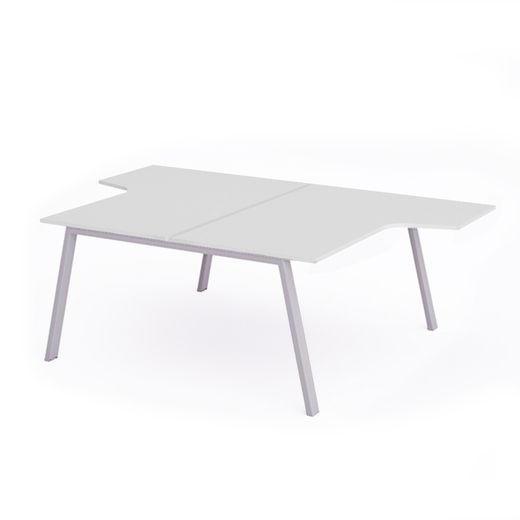 Kit Blanca Mesa L 160 x 163 x 240 Aluminio / Blanco