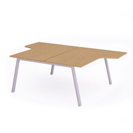 Kit Blanca Mesa L 160 x 163 x 240 Aluminio / Haya