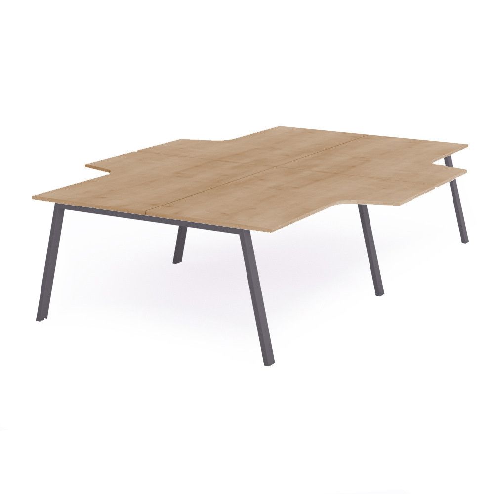 Kit Blanca Mesa L 320 x 163 x 240 Antracita / Haya