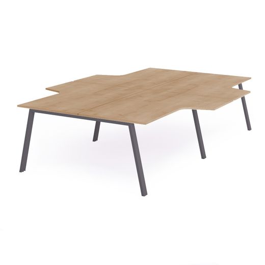 Kit Blanca Mesa L 320 x 163 x 240 Antracita / Roble