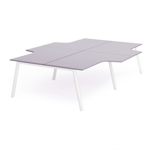 Kit Blanca Mesa L 320 x 163 x 240 Blanco / Gris