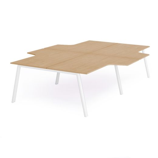 Kit Blanca Mesa L 320 x 163 x 240 Blanco / Haya