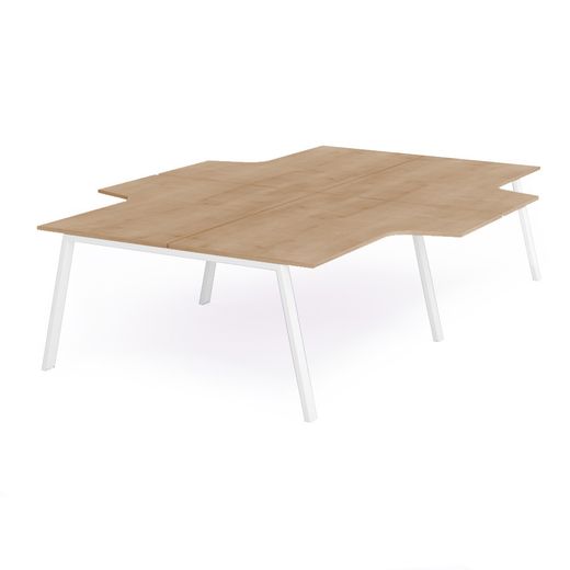Kit Blanca Mesa L 320 x 163 x 240 Blanco / Roble
