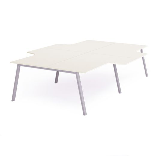 Kit Blanca Mesa L 360 x 163 x 240 Aluminio / Blanco