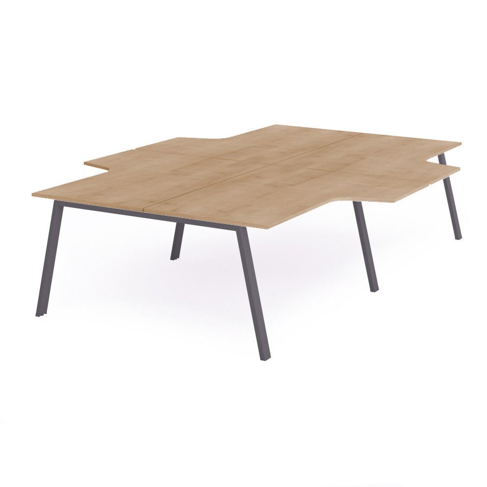 Kit Blanca Mesa L 360 x 163 x 240 Antracita / Roble