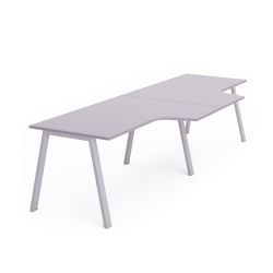 Kit Blanca Mesa L Doble 320 x 120 x 80  Aluminio / Gris