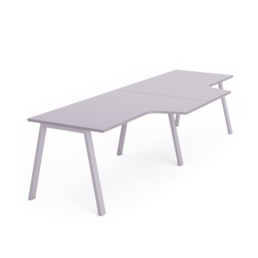 Kit Blanca Mesa L Doble 320 x 120 x 80 Aluminio / Gris