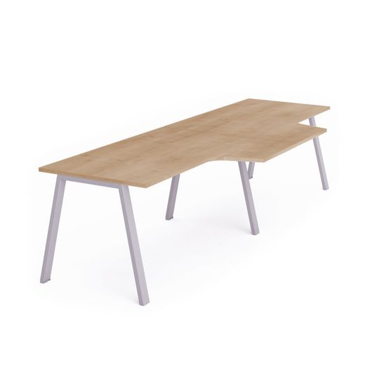 Kit Blanca Mesa L Doble 320 x 120 x 80 Aluminio/Roble