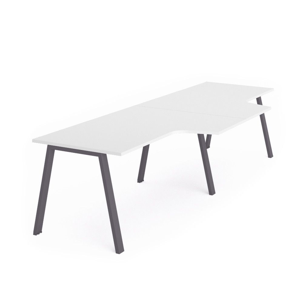 Kit Blanca Mesa L Doble 320 x 120 x 80  Antracita / Blanco