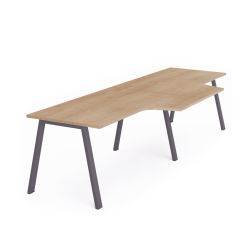 Kit Blanca Mesa L Doble 320 x 120 x 80  Antracita/Roble