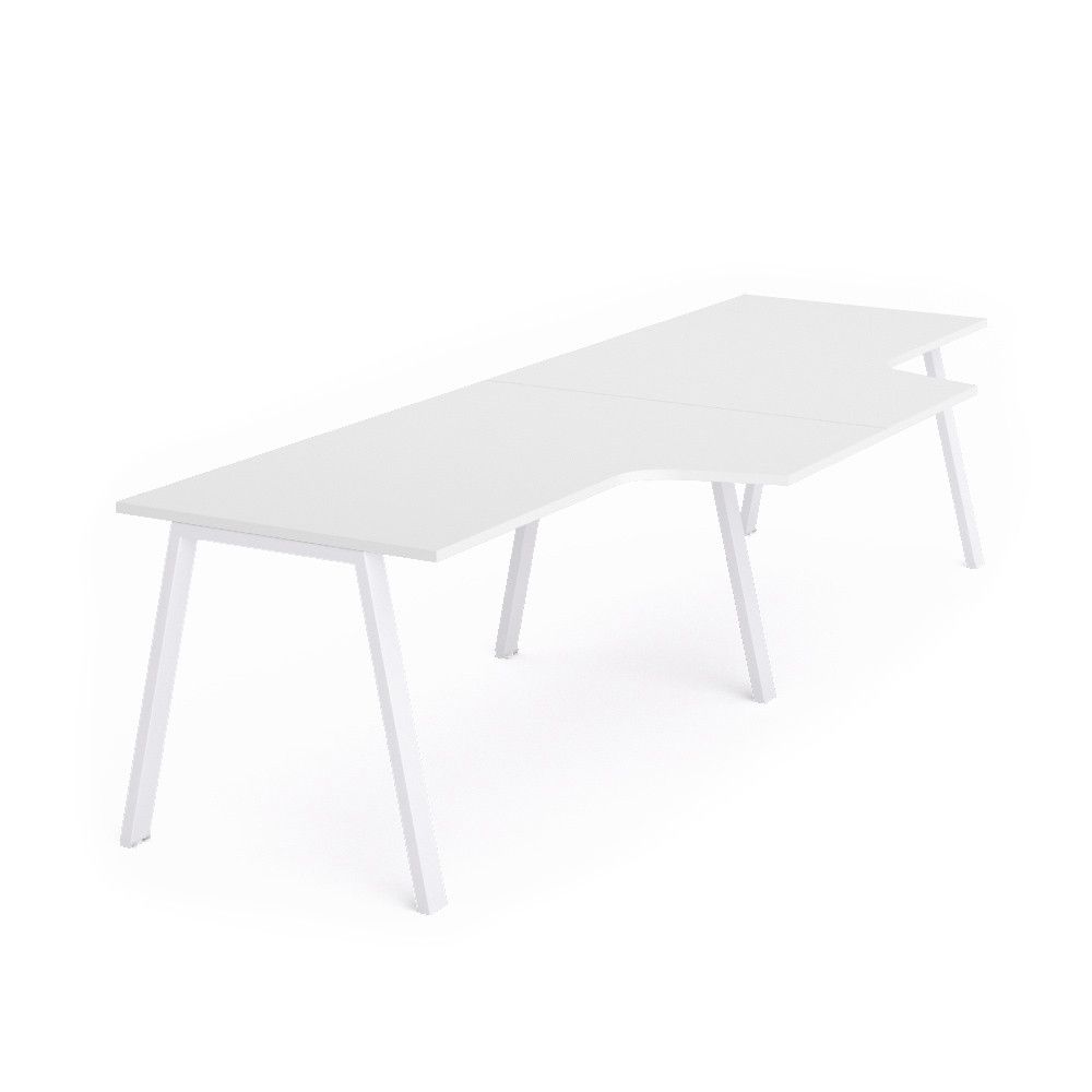 Kit Blanca Mesa L Doble 360 x 120 x 80 Blanco / Blanco