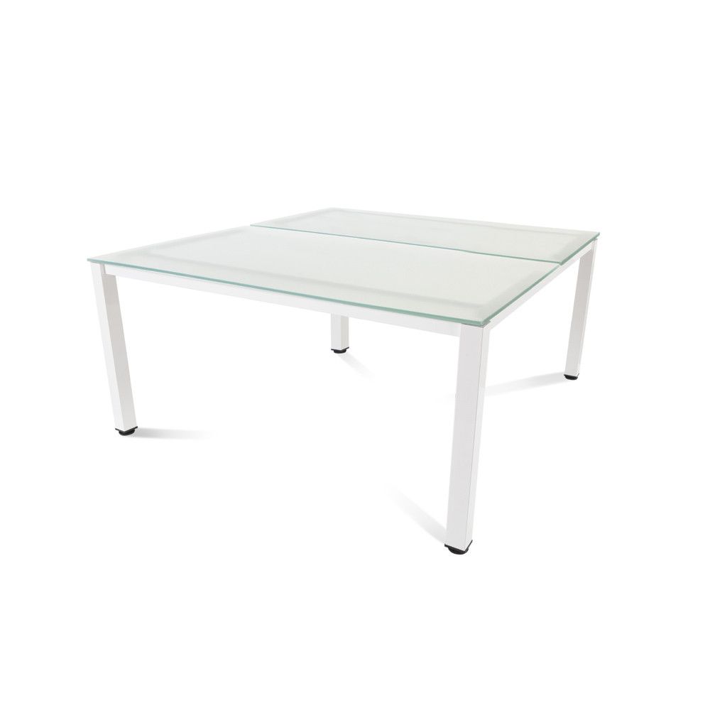 Kit Executive Mesa 160 x 163 Blanco / Cristal