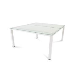 Kit Executive Mesa 160 x 163 Blanco / Cristal