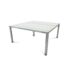Kit Executive Mesa 160X163 Cromado / Cristal
