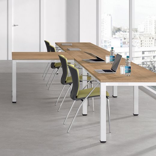 Kit Executive Mesa 160X163 Cromado / Cristal