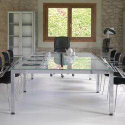 Kit Executive Mesa 160X163 Cromado / Cristal