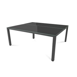 Kit Executive Mesa 180 x 163 Antracita / Cristal Negro