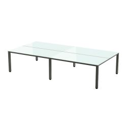 Kit Executive Mesa 320 x 163 Antracita / Cristal Blanco