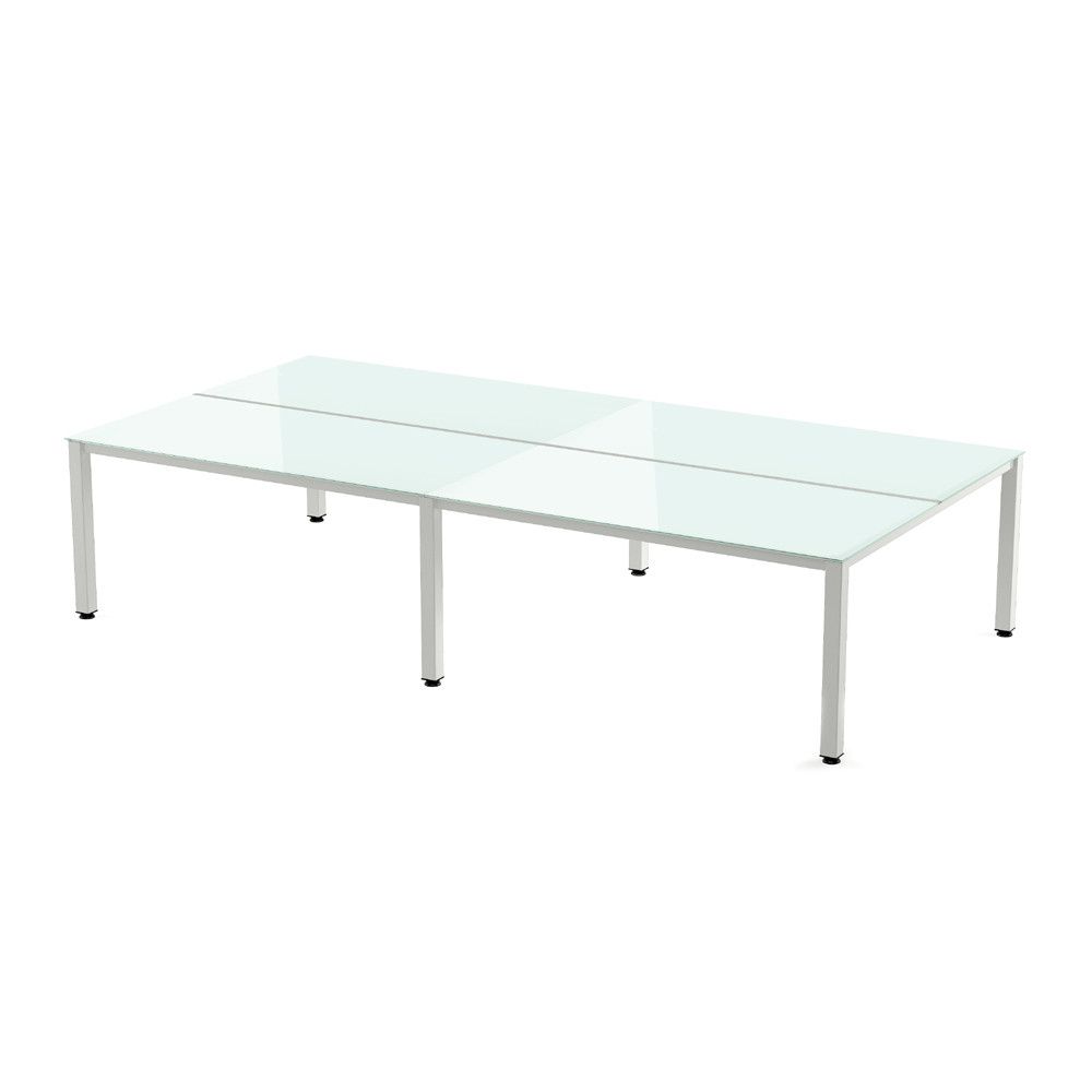 Kit Executive Mesa 320 x 163 Blanco / Cristal Blanco