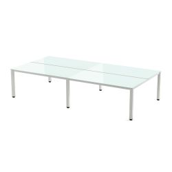 Kit Executive Mesa 320 x 163 Blanco / Cristal Blanco