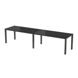 Kit Executive Mesa 320 x 80 Antracita / Cristal Negro