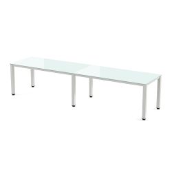 Kit Executive Mesa 320 x 80 Blanco / Cristal Blanco
