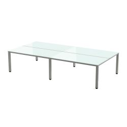 Kit Executive Mesa 360 x 163 Aluminio / Cristal Negro