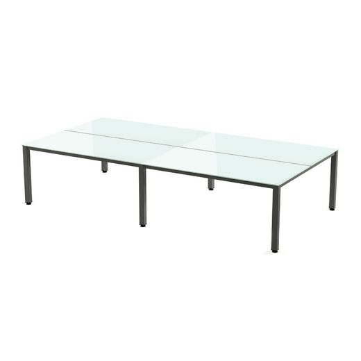 Kit Executive Mesa 360 x 163 Antracita / Cristal Blanco