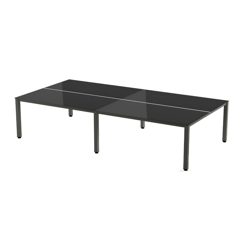 Kit Executive Mesa 360 x 163 Antracita / Cristal Negro