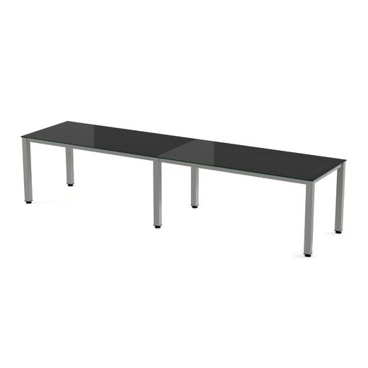 Kit Executive Mesa 360 x 80 Aluminio / Cristal Negro