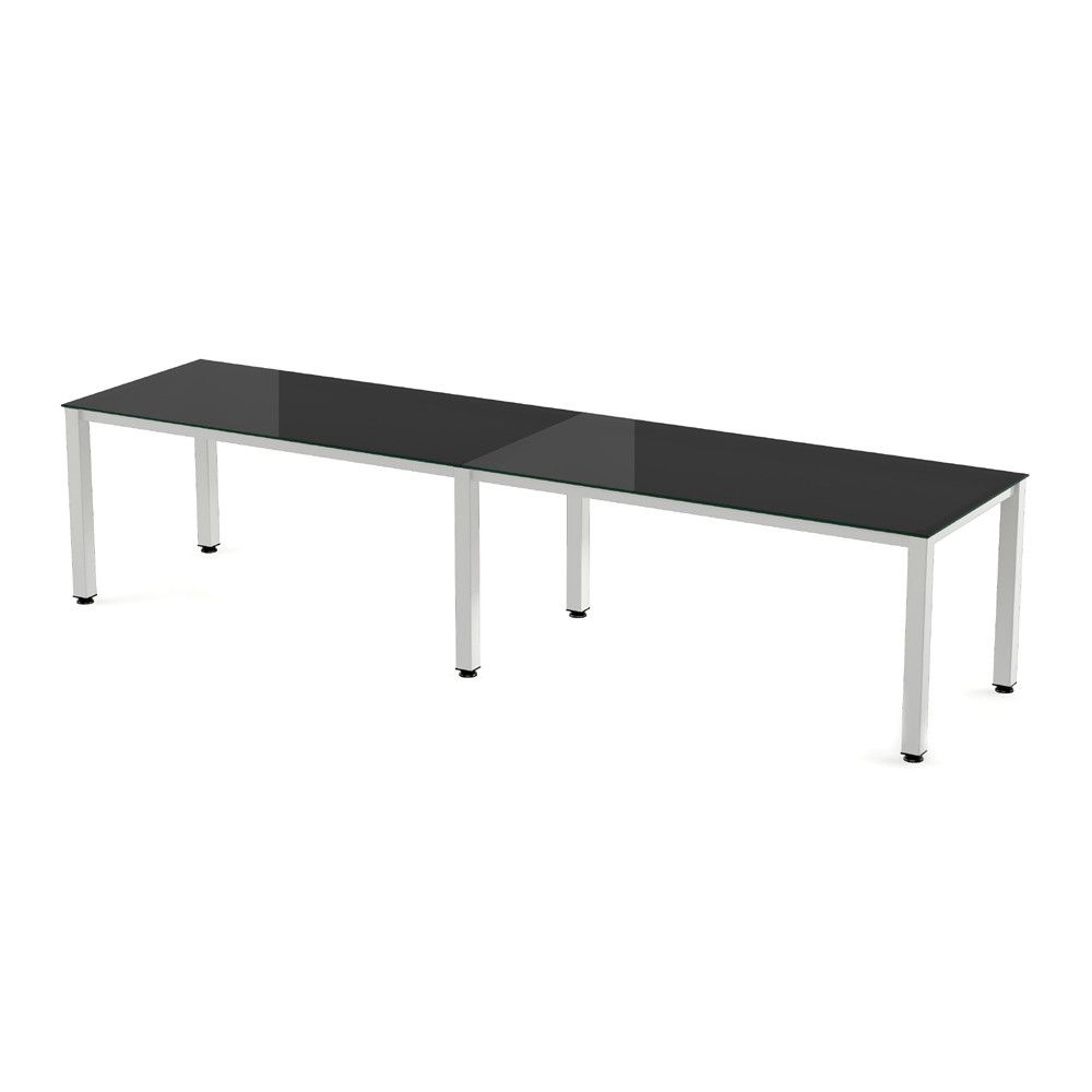 Kit Executive Mesa 360 x 80 Blanco / Cristal Negro
