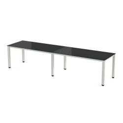 Kit Executive Mesa 360 x 80 Blanco / Cristal Negro