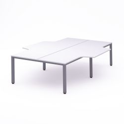 Kit Executive Mesa L 360 x 163 x 240 Aluminio / Blanco