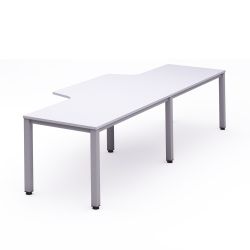 Kit Executive Mesa L Doble 320 x 120 x 80  Aluminio / Blanco