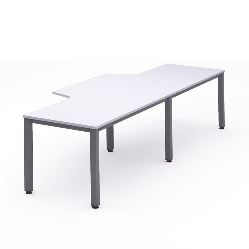 Kit Executive Mesa L Doble 320 x 120 x 80  Antracita / Blanco