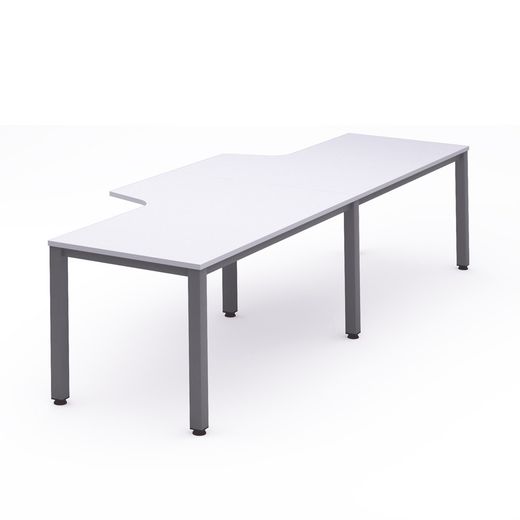 Kit Executive Mesa L Doble 320 x 120 x 80 Antracita / Blanco